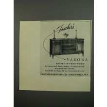 1953 Fancher Varona Buffet Advertisement