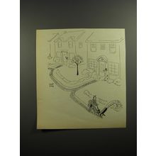 1954 Cartoon by Robert Day - Mailman with Snowblower