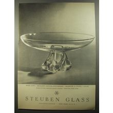 1954 Steuben Glass Swirl Bowl Advertisement