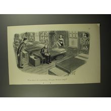 1954 Cartoon by Robert Day - You know the regulations, Morgan. Pictures only!