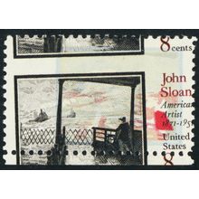 1433, MNH 8¢ John Sloan MASSIVE Color Shift Freak Error - Stuart Katz