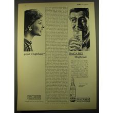 1961 Bacardi Rum Advertisement - Good Highball?