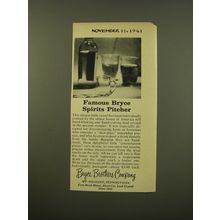 1961 Bryce Brothers Company Advertisement - Famous Bryce spirits pitcher