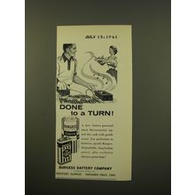 1961 Burgess Battery Advertisement - Done to a Turn