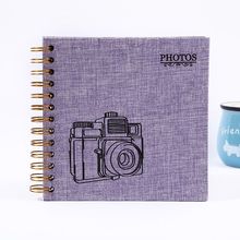 Woodside Home Living Linen Cover Scrap Book Style Photo Album 17cm x 17cm - Lila