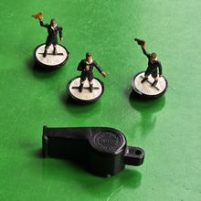 Subbuteo HW REFEREE AND LINESMEN AND WHISTLE