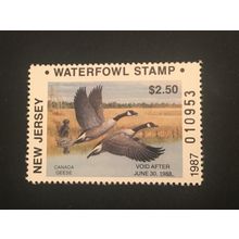 ICOLLECTZONE US New Jersey 1987 Duck Stamp VF NH