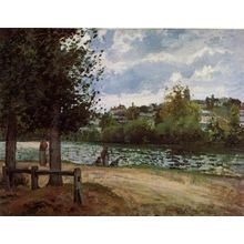 the-banks-of-the-oise-at-pontoise-1870 Poster Canvas Movie Film Print A0 A1 A2 A