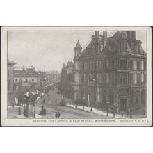 General Post Office & New Street, Birmingham, c.1905 - Frankel Postcard
