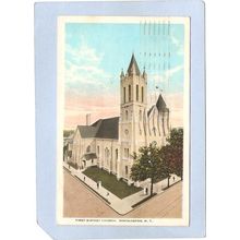 New York Binghamton First Baptist Church Street Scene Intersection w/Troll~552