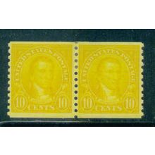 603 10c James Monroe Fine MHR Pair M06728