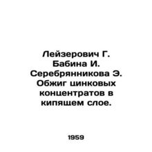 Leyzerovich G. Babina I. Serebryannikova E. Liquid bed roasting of zinc concent