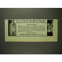 1914 Listerine Antiseptic Mouth-Wash Ad - Use It Every Day