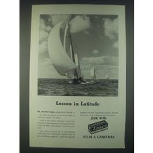 1947 Ansco Film Ad - Lesson in Latitude