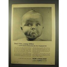 1956 New England Mutual Life Insurance Ad - Don't Fret