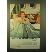 1958 Italian Line Cruise Ad - And Tomorrow Naples