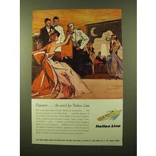 1958 Italian Line Cruise Ad - Eleganza The Word