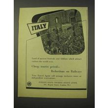 1958 Italy Tourism Ad - Cheap Tourist Petrol