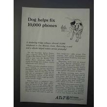 1966 AT&T Bell System Ad - Dog Helps Fix 10,000 Phones