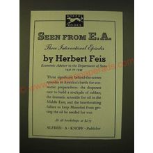 1947 Alfred A. Knopf Borzoi Books Ad - Seen from E.A.