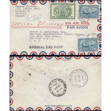Canada War Issue 1946 Special Delivery Air Mail 34 Cent Rate Toronto ONT to USA