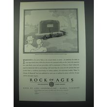 1930 Rock of Ages Memorials Ad - Illustration shows an example of polished