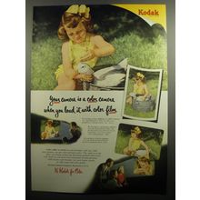 1951 Kodak Film Ad - Your camera is a color camera when you load it with color