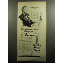 1951 United States Lines Cruise Ad - Mr. Edward F. Hutton