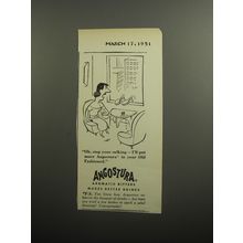 1951 Angostura Aromatic Bitters Ad - Cartoon by Virgil Partch - Oh, stop sulking