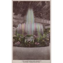The Illuminated Fairy Fountain London National Trades Exhibition Postcard