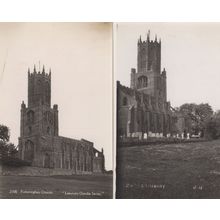 Fotheringhay Church Northampton 2x Old Real Photo Postcard s