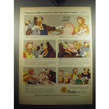 1957 Borden's Milk Ad - I know folks want to see our new twins said Elsie