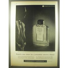 1956 Yardley Pre-Shaving Lotion Ad - Superb new lotion for a smoother shave