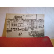STATION PLACE, YPRES, BELGIUM unused vintage postcard =
