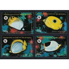 Micronesia WWF Butterflyfishes 4v 1997 MNH SG#579-582