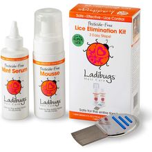 One and Done Lice Treatment Kit - 3-Step Elimination - Comb, Mousse, Serum | Nat