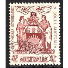 AUSTRALIA 1957: CENTENARY OF RESPONSIBLE GOVT IN SOUTH AUSTRALIA - 4d USED (G1)