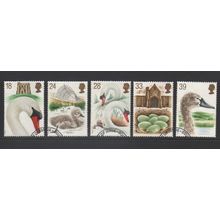 LOT#467 – GB QEII 1993 “ABBOTSBURY SWANNERY” STAMP SET FDI, FINE USED