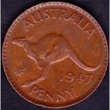 1947 Y. Australia 1 Penny Coin