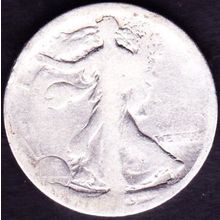 1919 D USA 50 Cents Silver Coin Liberty Walking