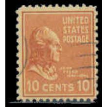 Used 815 10c John Tyler Just Clears M07969