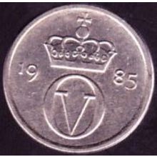 1985 Norway 10 Ore Coin