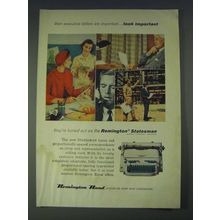 1958 Remington Rand Statesman Typewriter Ad - Their executive letters