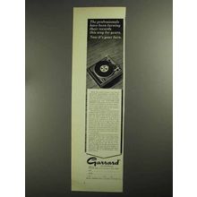 1968 Garrard SL 95 Turntable Ad - The Professionals