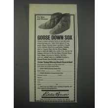 1979 Eddie Bauer Goose Down Sox Ad