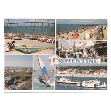 FROMENTINE, VENDEE, FRANCE used vintage postcard 1991 postmark =