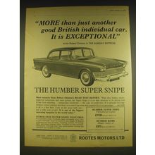 1963 Rootes Humber Super Snipe Car Ad - More than just another good British Car