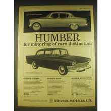 1963 Rootes Humber Sceptre and Super Snipe Cars Ad - Rare Distinction