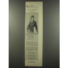 1956 De Pinna Pajamas and Robe Ad - His own sleepwear monogrammed for Christmas