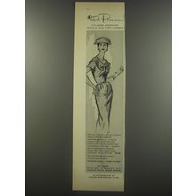 1956 De Pinna Fashion Ad - City-Bred Commuter Travels now thru summer